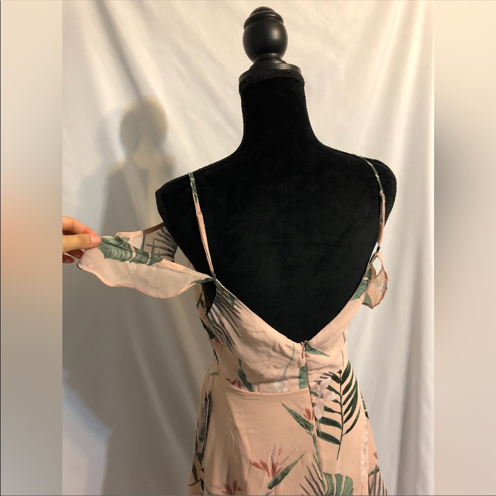 NEW Lulu’s Pink palm tree dress NWT - Picture 4 of 7